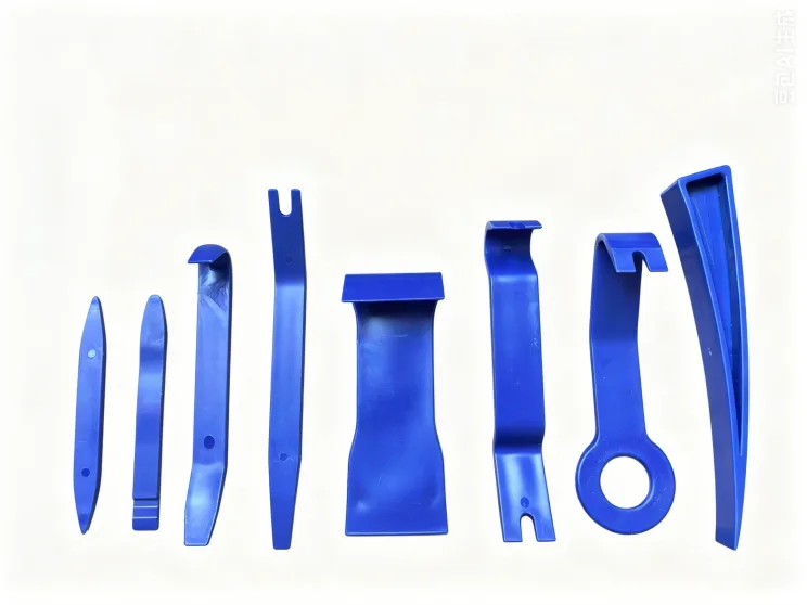 Set of blue plastic non-marring pry tools
